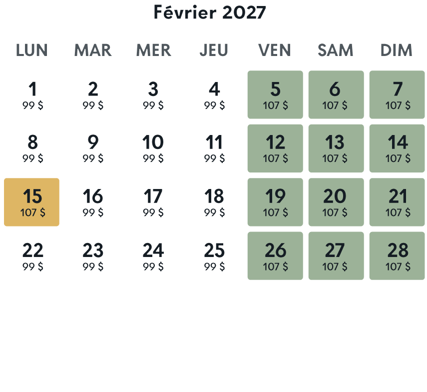 calendrier de prix février