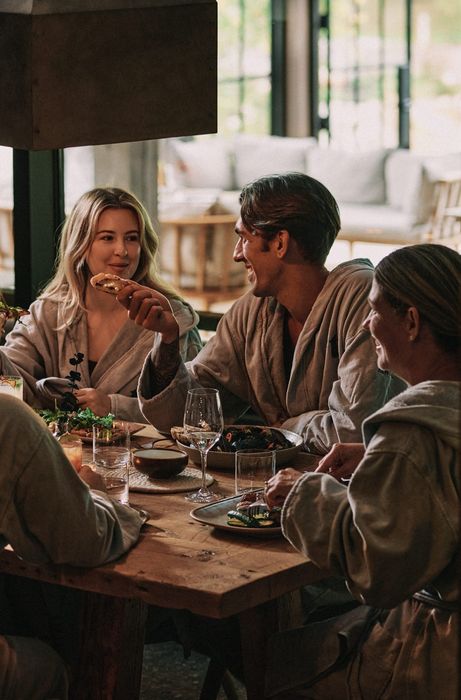 guests eating at the restaurant