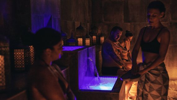 guests participating in a Rhassoul treatment