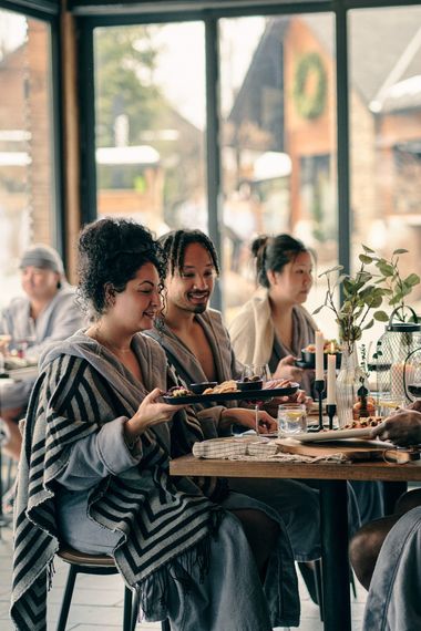 guests enjoying a meal at the restaurant