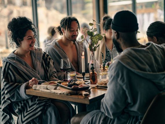 guests dining at Le Resto