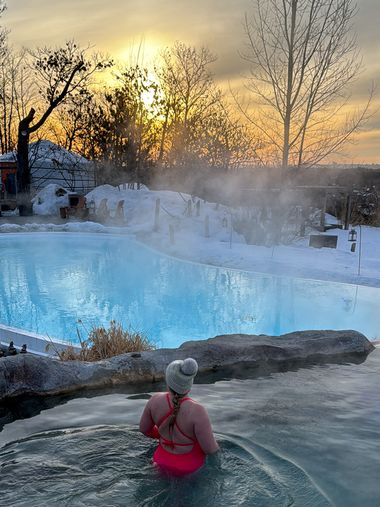 hot tub at the spa