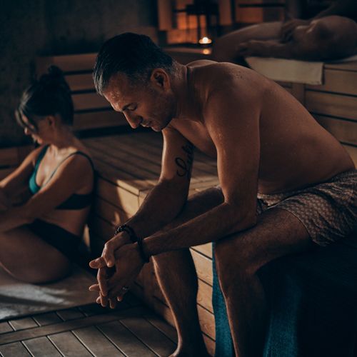 guest in a sauna