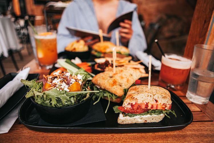 plates of food at the restaurant