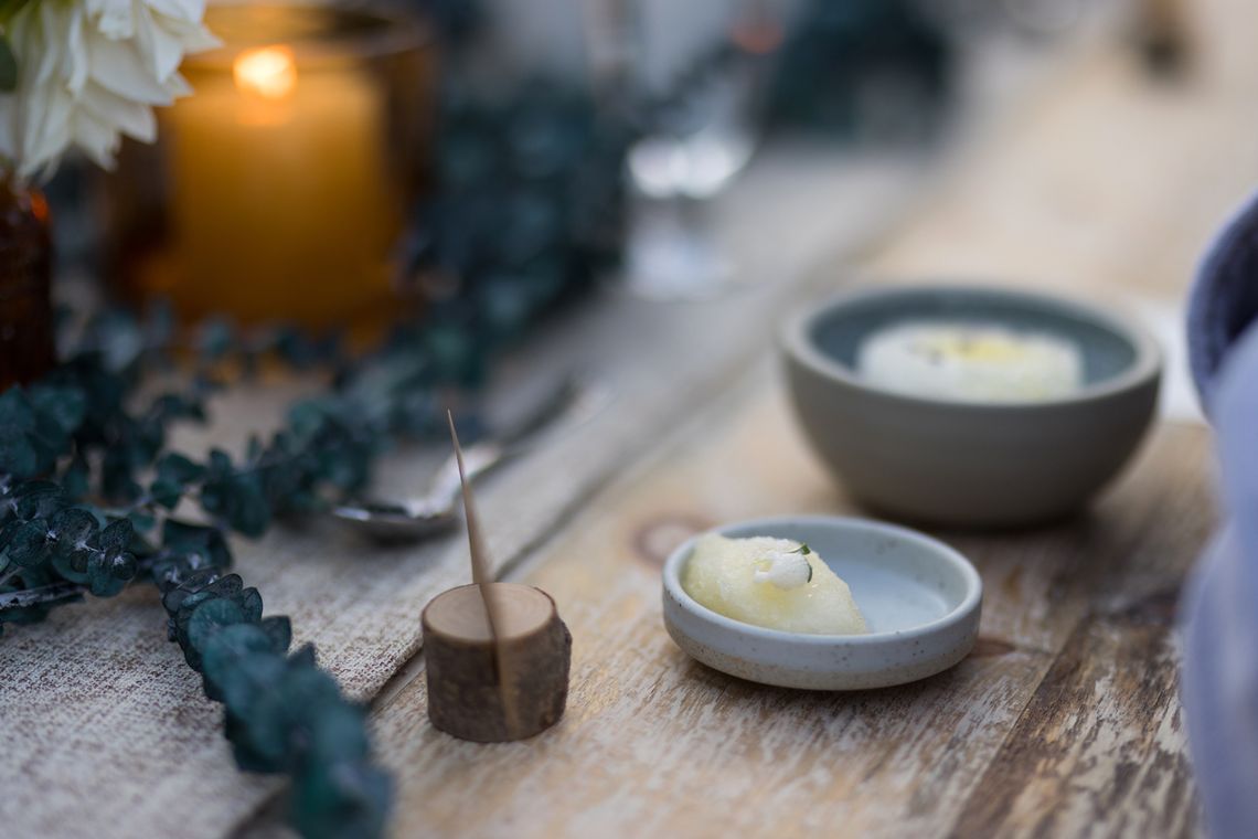 bergamot granita (black tea and honey mousse)