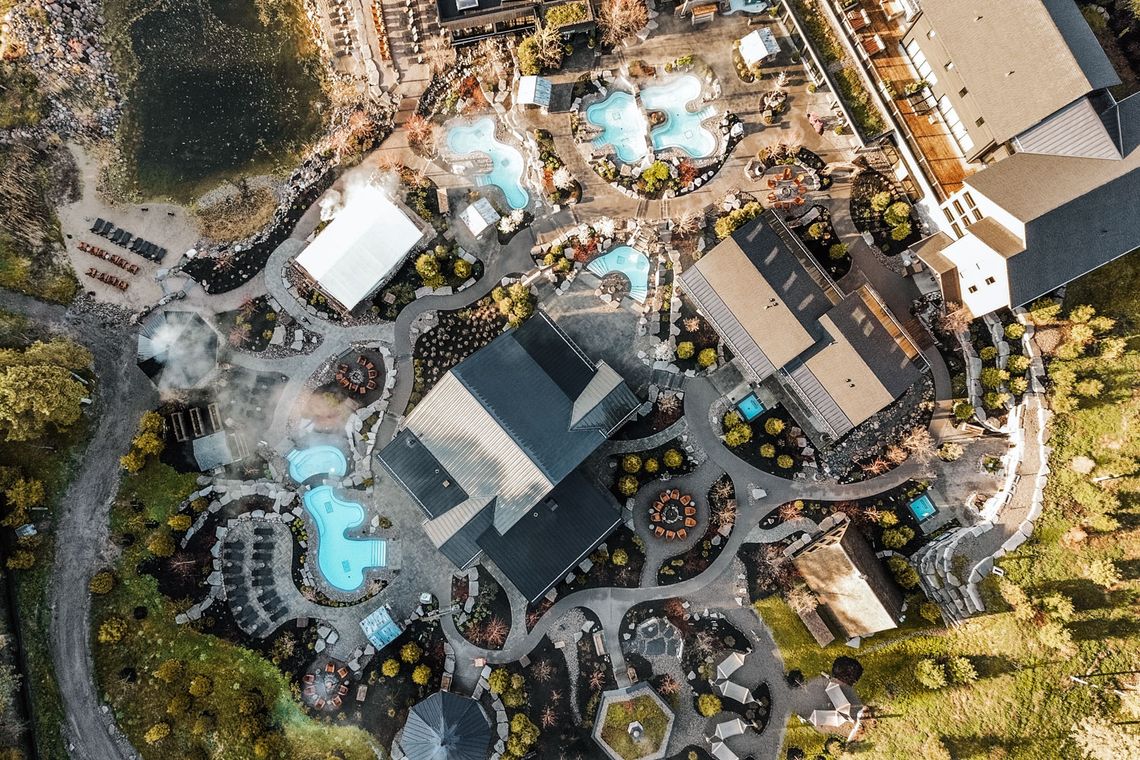 vue aérienne de Thermea Spa Village Whitby