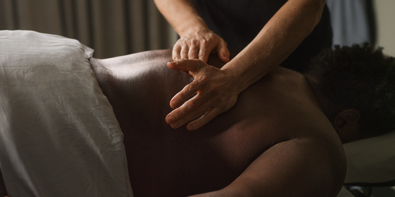 guest enjoying an intensive massage
