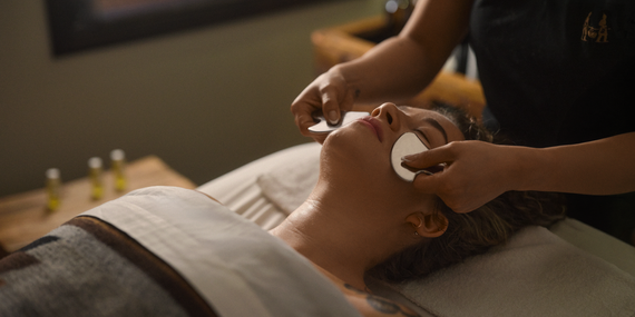 woman enjoying a relaxation treatment