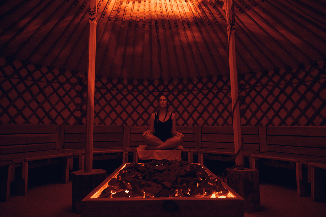 woman meditating