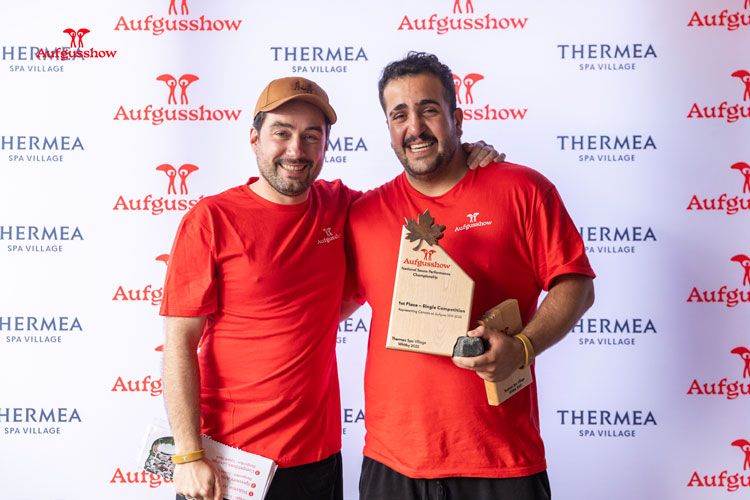 Jad Maalouf holding his first place trophy