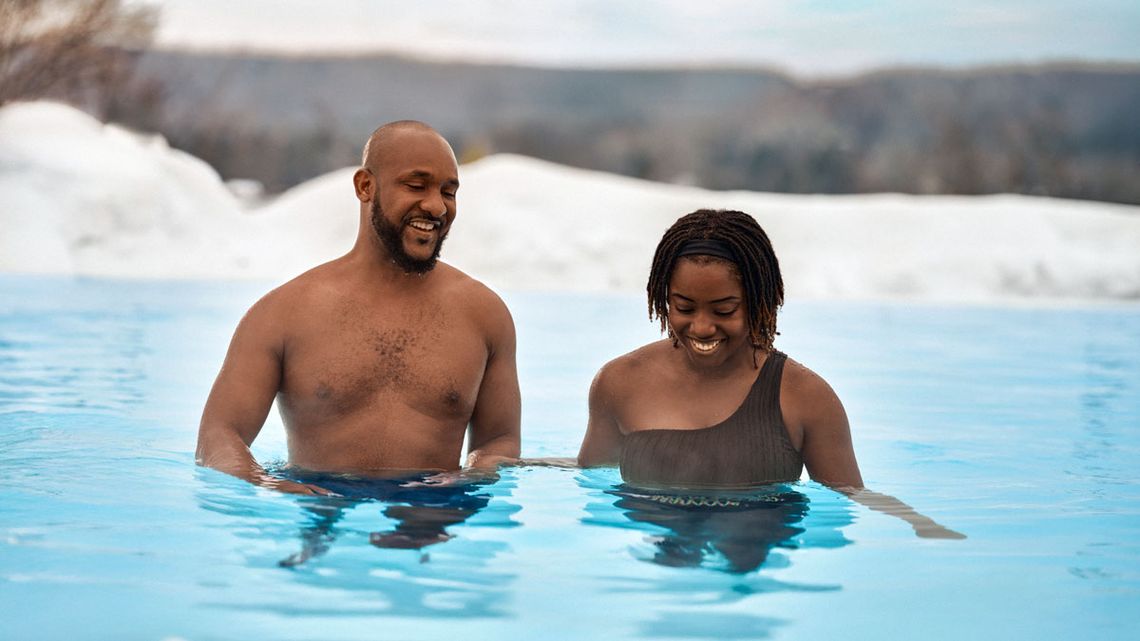 couple in the panoramic bath