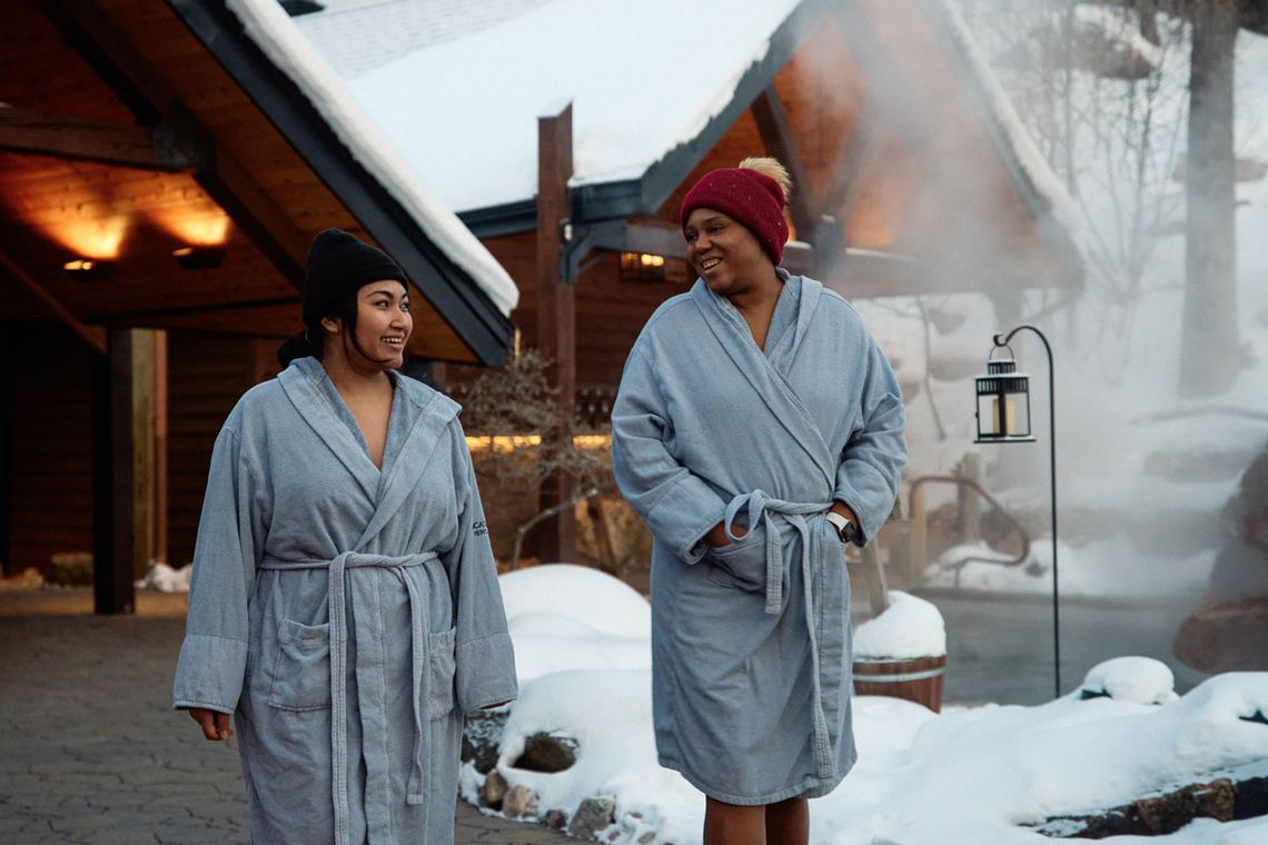 guests wandering at the spa