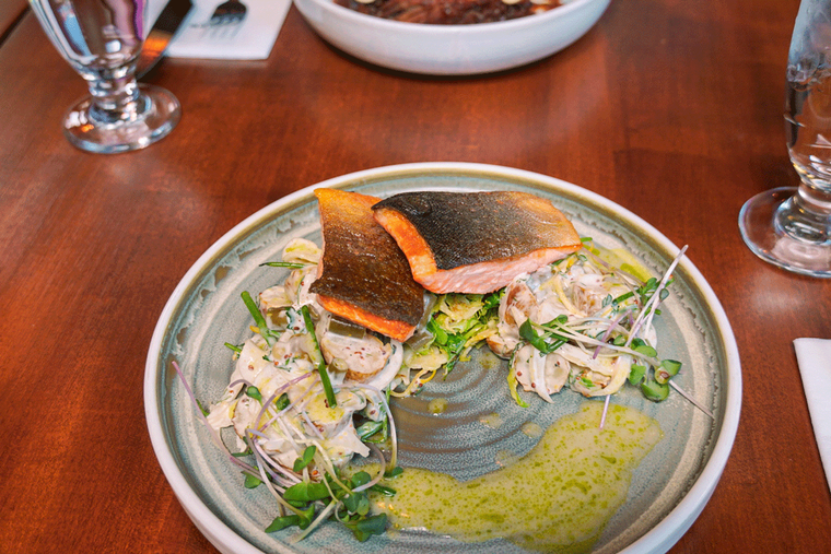 pan-seared Artic char