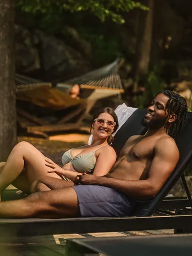 Couple lounging