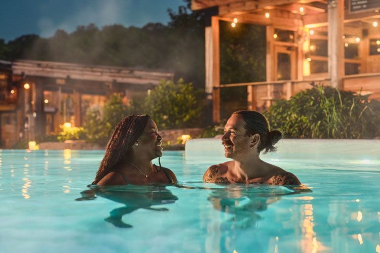couple in the panoramic bath