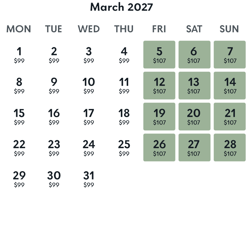 Calendar Mars 2027