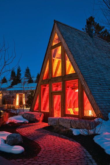 heated outdoor rest area