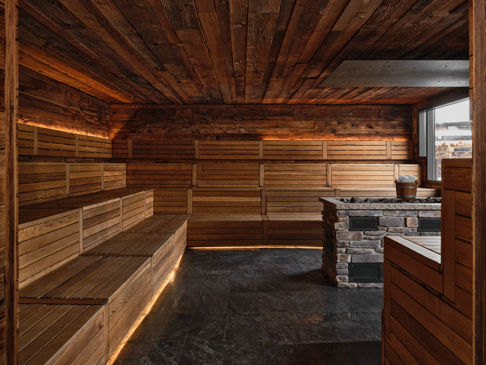 interior of the ritual sauna