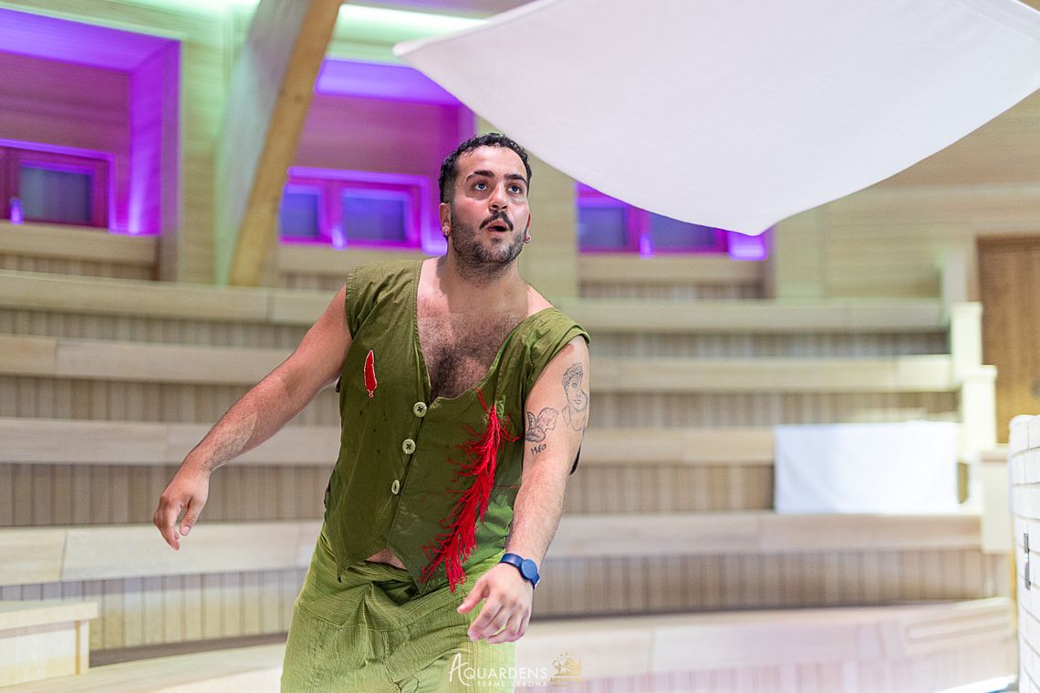 Jad Maalouf practising towel movements