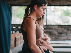 guests meditating at the spa